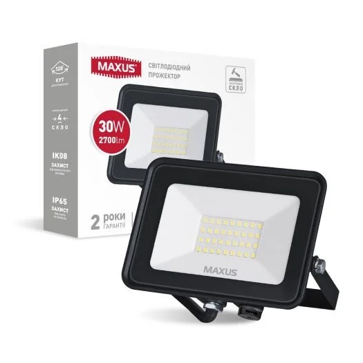 Світлодіодний прожектор MAXUS FL-04 30W 5000K (1-MFL-04-3050)